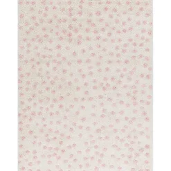 Plush Pink Dotted Area Rug, 5x7