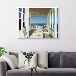 Porch Shadows Framed Canvas Art Print