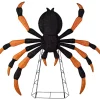 Pre-Lit Black and Orange Outdoor Spider Decoration