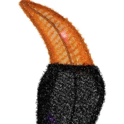 Pre-Lit Black and Orange Outdoor Spider Decoration