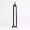 Pre-Lit Black Metal Twinkle Lights Lantern, 22 in.
