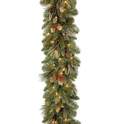 Pre-Lit Carolina Pine Christmas Garland, 9 ft.