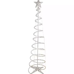 Pre-Lit Clear White Spiral Tree, 6 ft.