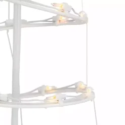 Pre-Lit Clear White Spiral Trees, Set of 2