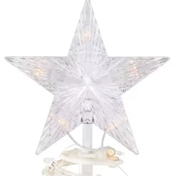 Pre-Lit Clear White Spiral Trees, Set of 2