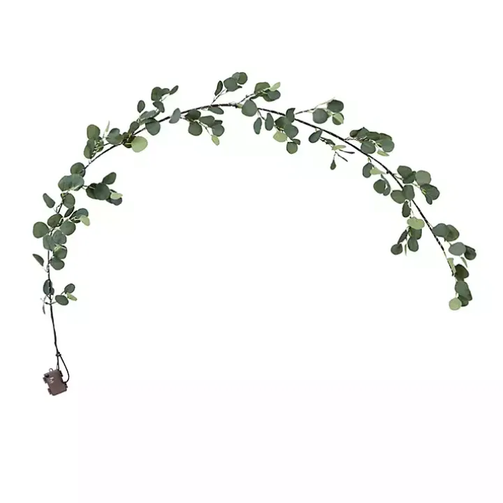 Pre-Lit Eucalyptus Battery Operated Garland