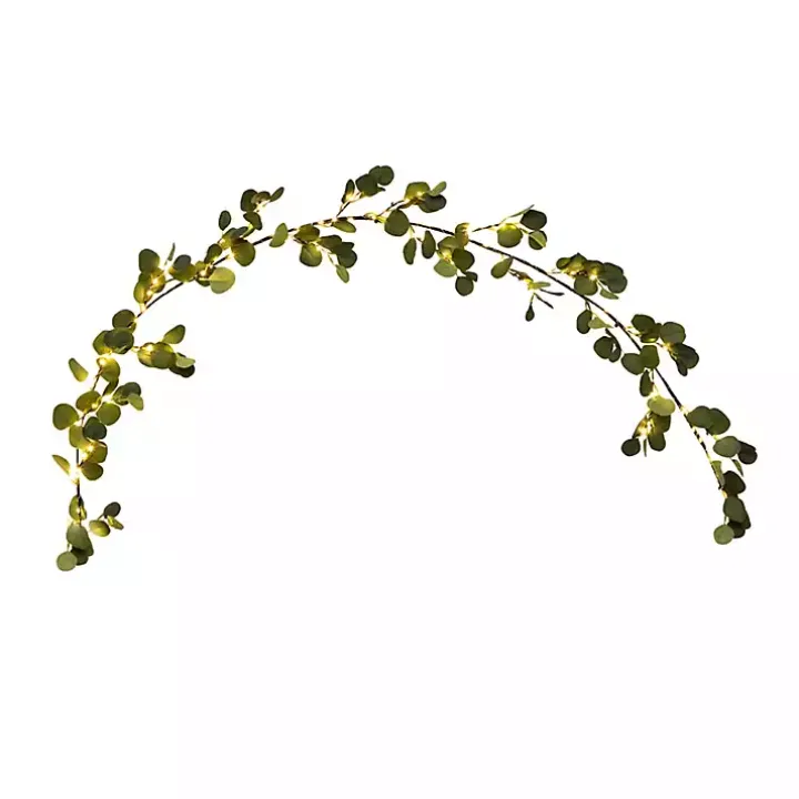 Pre-Lit Eucalyptus Battery Operated Garland