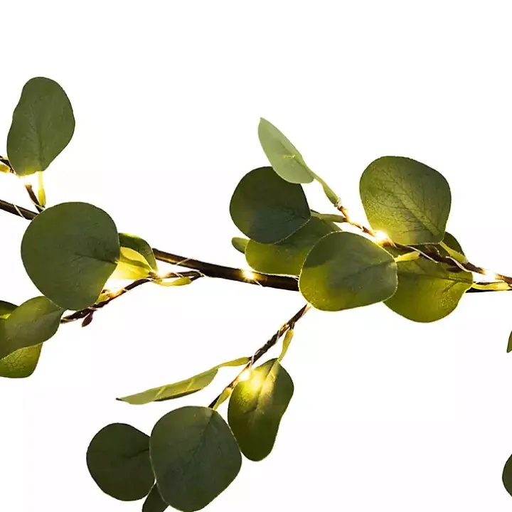 Pre-Lit Eucalyptus Battery Operated Garland