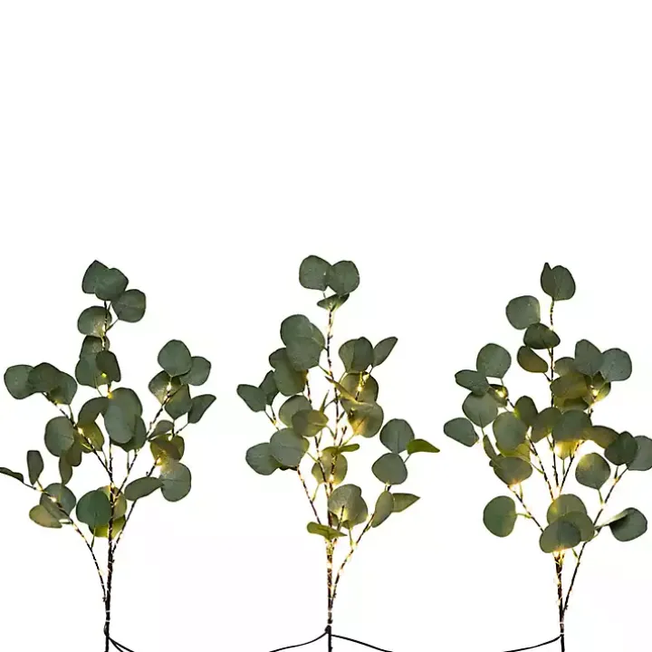 Pre-Lit Eucalyptus 3-pc. Bouquet