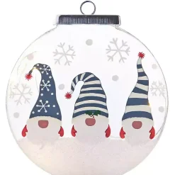 Pre-Lit Gnome Trio Tabletop Luminaria