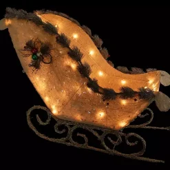Pre-Lit Ivory Sleigh Decoration