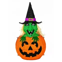 Pre-lit Jack O Lantern Witch Outdoor Decoration