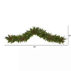 Pre-Lit Pine and Berry Garland