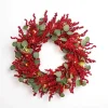 Pre-lit Red Berry and Eucalyptus Wreath