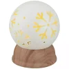 Pre-Lit Snowflake Christmas Snow Globe