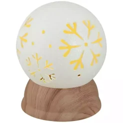 Pre-Lit Snowflake Christmas Snow Globe