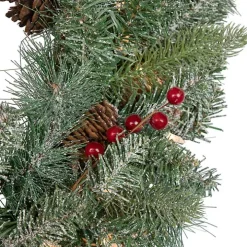 Pre-Lit Snowy Waterloo Pine Wreath