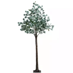 Pre-Lit Warm LED Eucalyptus Plant, 6 ft.