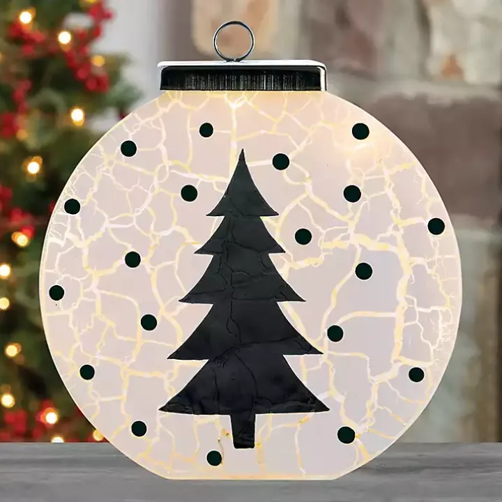 Pre-Lit Winter Shadow Tabletop Luminaria