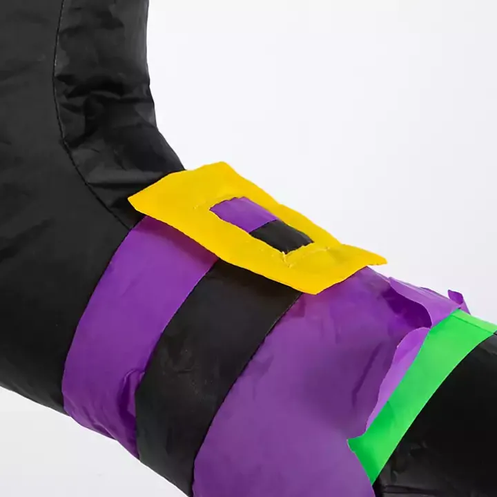 Pre-Lit Witch in Cauldron Inflatable Decoration