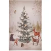 Pre-Lit Woodland Christmas Tree Canvas Art Print