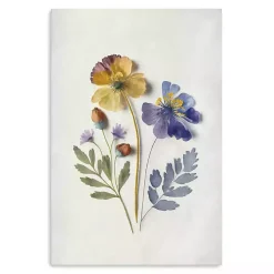 Pressed Flower Memories III Canvas Art Print