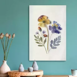 Pressed Flower Memories III Canvas Art Print