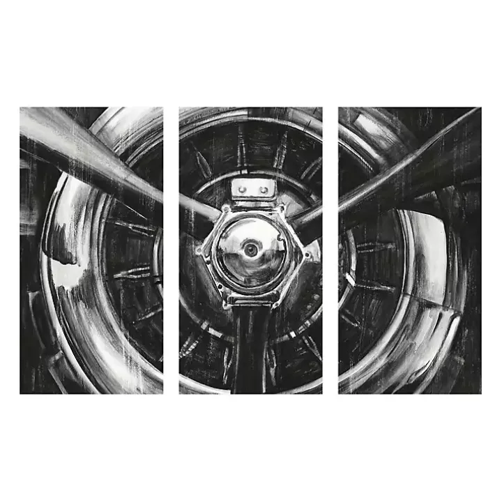 Propeller Giclee Canvas Art Prints, Set of 3