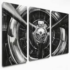 Propeller Giclee Canvas Art Prints, Set of 3