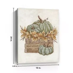 Pumpkin Book Stack Canvas Art Print
