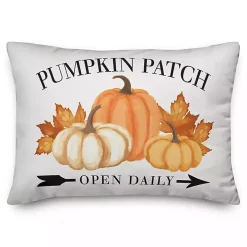Pumpkin Patch with Black Buffalo Check Back Pillow