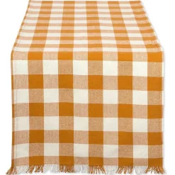 Pumpkin Spice Checkered Table Runner