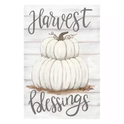 Pumpkin Stack Harvest Blessings Canvas Art Print
