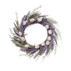 Purple Heather Easter Egg Wreath