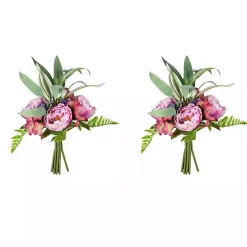 Purple Peony Bouquet, Set of 2