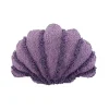 Purple Seashell Shaped Throw Pillow