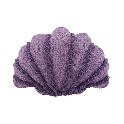 Purple Seashell Shaped Throw Pillow