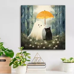 Purranormal Protection Halloween Canvas Art Print