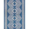 Raina Blue Tribal Zig Zag Outdoor Rug, 8x10