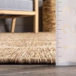 Raina Brown Tribal Zig Zag Outdoor Rug, 5x8