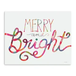 Rainbow Merry and Bright Canvas Art Print
