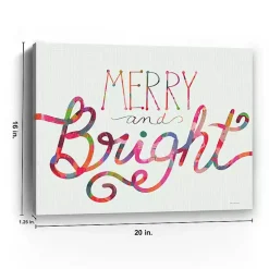 Rainbow Merry and Bright Canvas Art Print