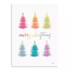 Rainbow Merry Christmas Canvas Art Print