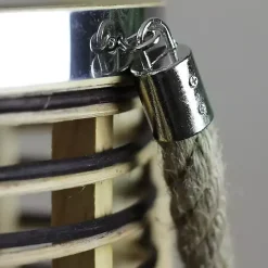 Rattan Hurricane Lantern with Jute Rope