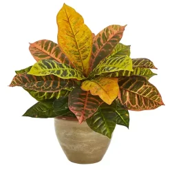 Real Touch Potted Garden Croton Plant