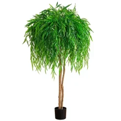 Real Touch Willow Tree in Black Planter, 5 ft.