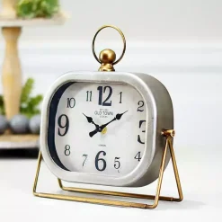 Rectangular Metal Tabletop Clock