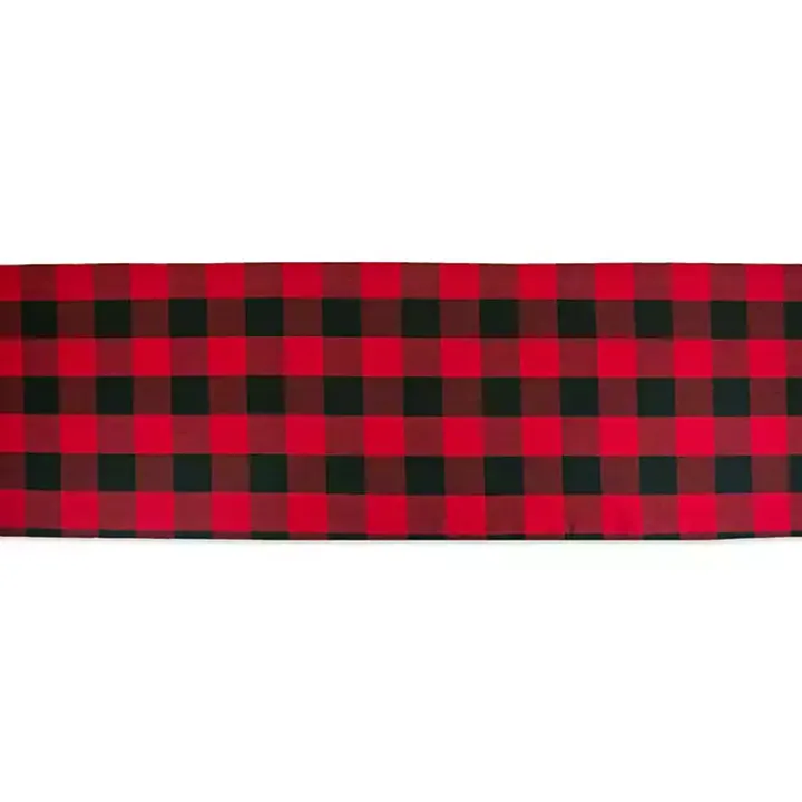 Red & Black Buffalo Check Table Runner
