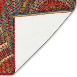 Red & Blue Circles Indoor/Outdoor Rug, 2x3