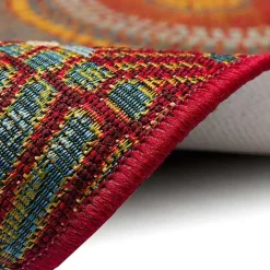 Red & Blue Circles Indoor/Outdoor Rug, 2x3